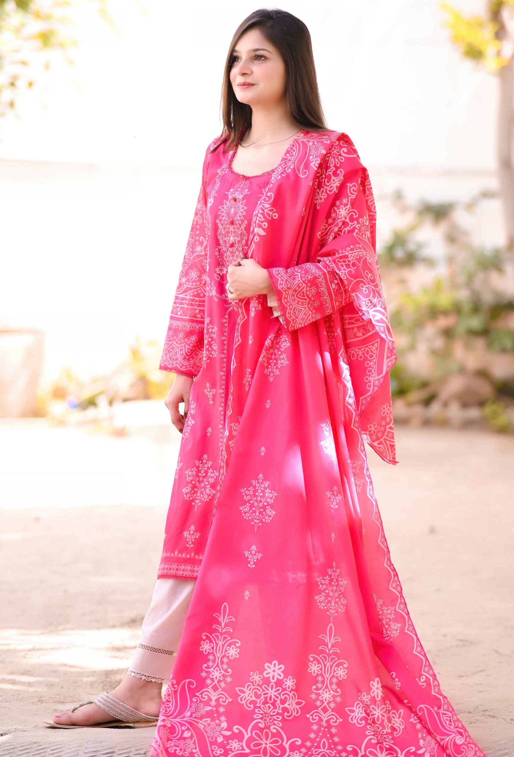 Digital Print Luxury Lawn | Essential 2-Piece Collection D-1008 main image 1